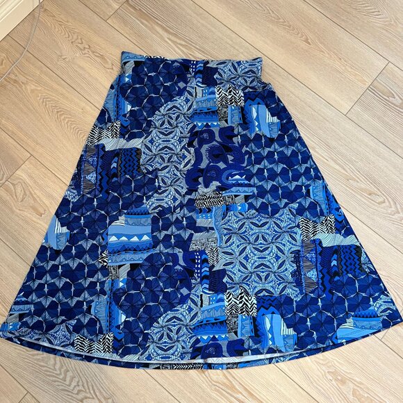 🌸Vintage-vibe Tanjay Floral A-Line Long Skirt Size 14 Elastic Waist ☀️ - Picture 2 of 6